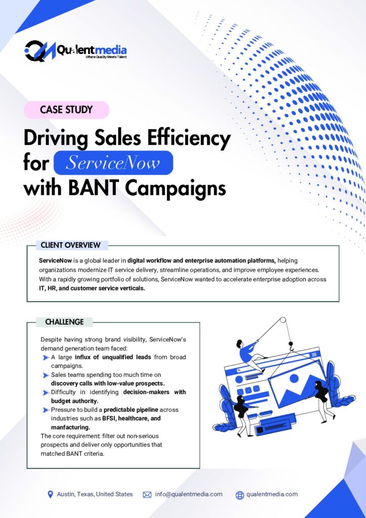 Cover of the ServiceNow BANT qualification case study