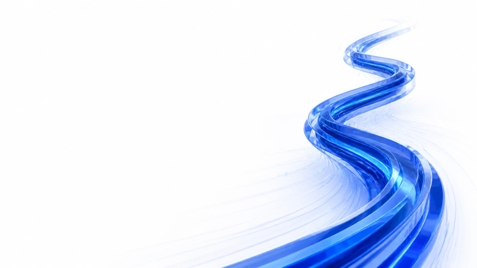 A flowing blue signal ribbon