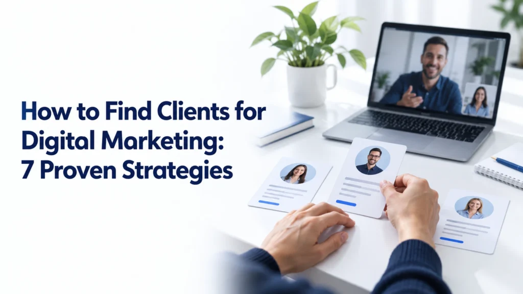 How to Find Clients for Digital Marketing: 7 Proven Strategies blog cover image