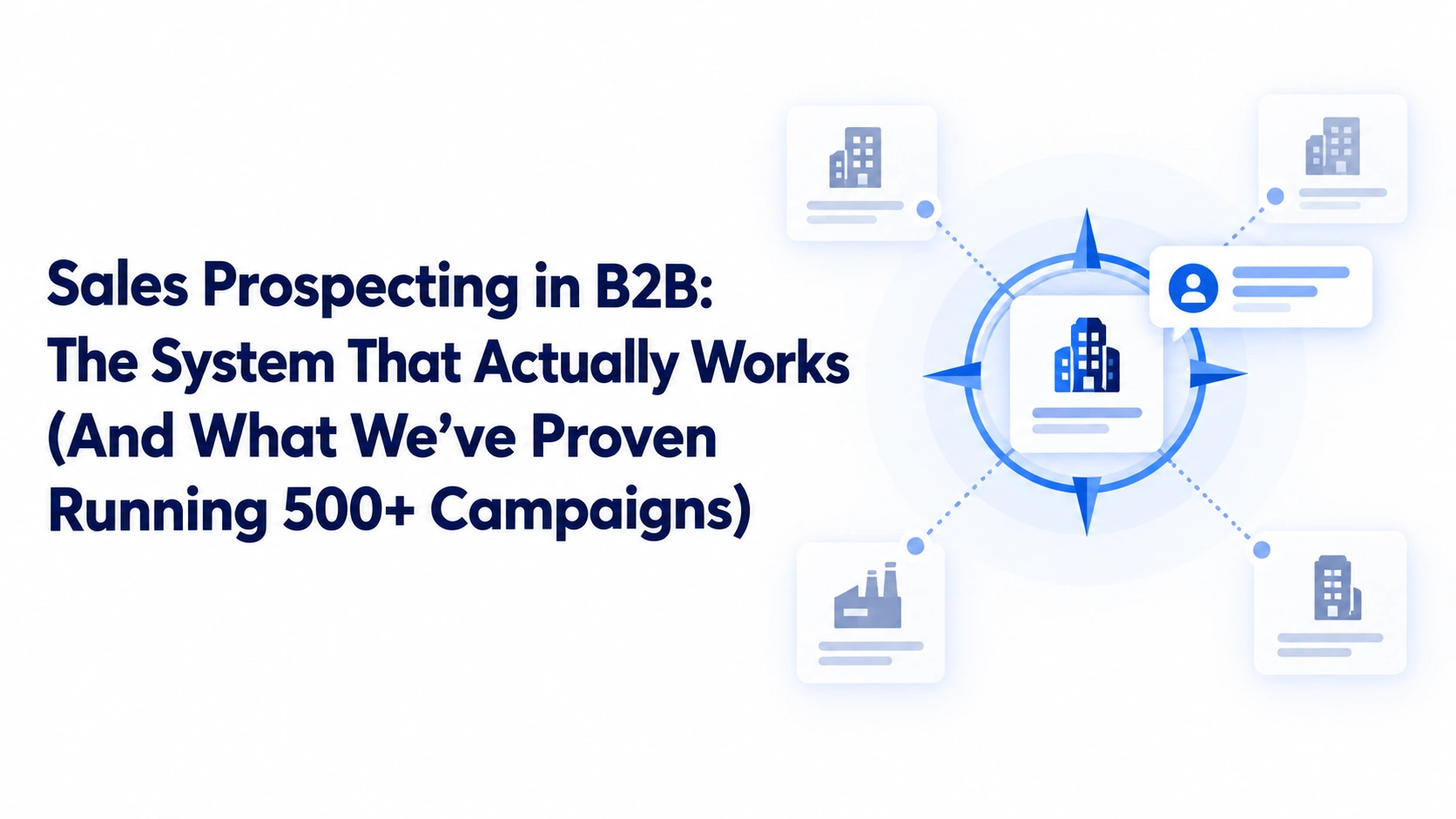 B2B sales prospecting system infographic